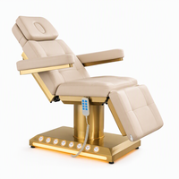 Lit de traitement électrique à 4 moteurs, inclinaison réglable de 0 à 180°, hauteur ajustable, lit de salon de beauté, lit de spa, lit facial, microblading, tatouage, dentaire