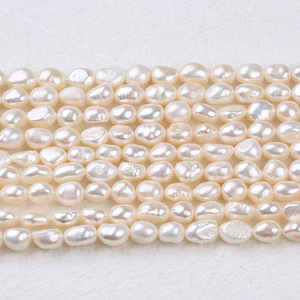 Promotion 6-7mm Double-Sided Button <b>Freshwater</b> <b>Pearl</b> Natural Straight-Hole Baroque Scattered <b>Pearl</b> DIY Necklace <b>Bracelet</b> - Product Image 3