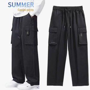 <span class=keywords><strong>Pantaloni</strong></span> <span class=keywords><strong>cargo</strong></span> casual da uomo a gamba dritta, verde militare, vestibilità ampia, <span class=keywords><strong>pantaloni</strong></span> lunghi autunnali traspiranti, stile americano - Product Image 2