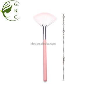 Jala-cerdas acrílicas de madera personalizadas, pintura de uñas artísticas, maquillaje en forma de abanico, resaltador de colorete rosa, ventilador - Product Image 6