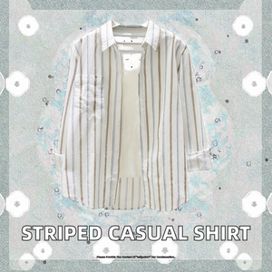 เสื้อเชิ้ตผู้หญิงลายทางสไตล์ลำลองทรงปกติ ผ้าโพลีเอสเตอร์ระบายอากาศดี แฟชั่นใหม่ประจำฤดูใบไม้ร่วงปี 2026 จาก Boutique Wholesale - Product Image 2