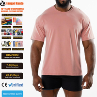T-shirt de sport respirant en coton et élasthanne, imprimé en sérigraphie sur mesure, de haute qualité, pour hommes, col rond, pour l'entraînement