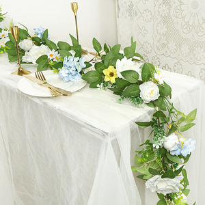 Guirlandes de pivoines artificielles FUYI, verdure printanière, décorations de table de mariage, guirlande en rotin, décoration de salle à manger à domicile - Product Image 2