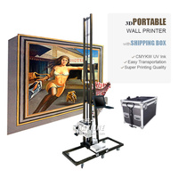 Wand Drucker Impresora de pared de inyección de tinta CMYKW Tinta UV Mural artístico de alta definición Impresora 3D Directo a azulejo de madera de vidrio