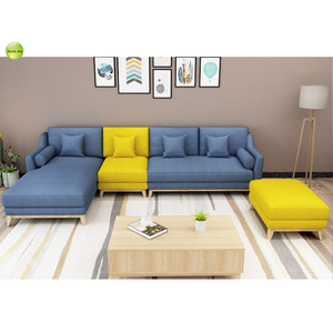 Italian Nordic Modern Style Furniture Sets Design Wooden <strong>Sofa</strong> Set Fabric <strong>Small</strong> Corner <strong>Sofa</strong> for <strong>Bedroom</strong> 3606 - Product Image 1