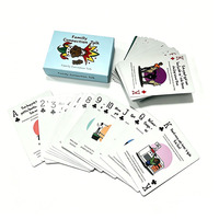 Cartes d'affirmation personnalisées format poker, ensemble de conversation sur la connexion familiale OEM avec papier couché et impression offset