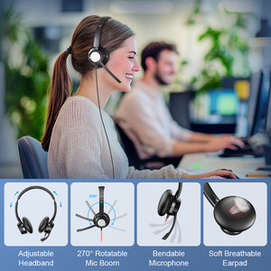 New Bee <span class=keywords><strong>Casque</strong></span> d'ordinateur de réponse <span class=keywords><strong>téléphonique</strong></span> personnalisé avec micro <span class=keywords><strong>Casque</strong></span> <span class=keywords><strong>téléphonique</strong></span> antibruit <span class=keywords><strong>Casque</strong></span> USB pour centre d'appels, bureau - Product Image 6