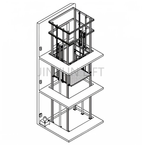 Équipement élévateur vertical à palettes Entrepôt élévateur de matériaux Plate-forme élévatrice hydraulique à rail de guidage - Product Image 1