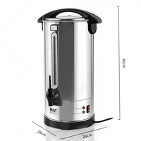 Bouilloire électrique en acier inoxydable RAF R.7337, 1500W, grande capacité 16,5L, distributeur d'eau chaude avec contrôle de la température