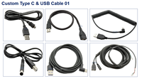 Cable USB 3.0 Tipo-C y USB-A a Doble USB-A Macho en Forma de Y, Personalizado con Revestimiento de PVC, para Transferencia de Datos y Alimentación de Discos Duros Externos de Computadora