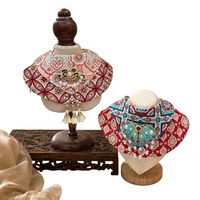 Bavoir pour animaux de compagnie style coréen à motif floral pour chats et chiens, design universel mignon, toutes saisons, serviette anti-salive, collier, écharpe, châle