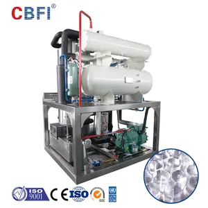 CBFI-máquina de fabricación de hielo de tubo automático, máquina Industrial para hacer bebidas frías, 1T, 2 toneladas, 5, 10, 15, 20, 25 y 30 toneladas