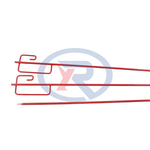 Poteau de clôture en acier à barres de fer forgé rouge avec revêtement en poudre, poteau de clôture en acier à barres de fer forgé pour clôture extérieure et ferme - Product Image 6