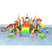 Wasserpark-Spielplatz: Kommerzielle Schwimmbad-Spritzrutschen, Outdoor-Spielgeräte, Kunststoff-Wasserrutsche-Spielplatz-Set