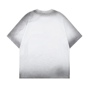 T-shirt Homme Été 2025 Nouvelle Collection Style Post-Apocalyptique Rétro Marque Manches Courtes Coton Lourd Lavé 100% Coton Motif Effet Encre Pulvérisée - Product Image 5