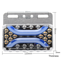 Feux latéraux de camion à LED 24V, feux clignotants à flux continu, feux modifiés universels