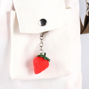 Simulated strawberry keychain, creative realistic food model, Instagram-worthy fairy bag charm, <b>key</b> <b>chain</b>. - Product Image 4