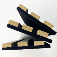 Panneaux muraux acoustiques en placage de bois MDF sur mesure, fabrication directe d'usine, 20 mm, polyester absorbant le son, pour hôtel, villa