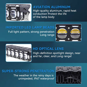 ไฟ LED H7 รุ่นใหม่ ขายดี 6smd กำลังไฟ 140W ไฟสปอร์ตไลท์สองสี กันน้ำ สำหรับรถยนต์ รถเอทีวี และมอเตอร์ไซค์ - Product Image 4