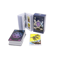 Cartes de tarot personnalisées imprimées en 78 couleurs CMYK, finition brillante, papier 310 g/m², options de logo et de design personnalisés, vente en gros