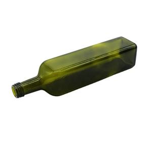 Vente en gros bouteille d'huile en verre vert foncé Marasca avec bouchon à vis pour huile de cuisson et emballage de sauce - Product Image 3