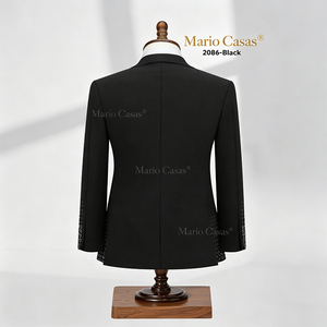 Abito da uomo fatto a mano con perline e strass, <span class=keywords><strong>taglie</strong></span> forti, 2 pezzi, stile italiano, giacca monopetto e pantaloni, smoking scintillante con paillettes per matrimonio - Product Image 5