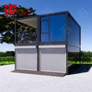 Villa Modular de Lujo de Dos Pisos Tiny Home Casa Contenedor Prefabricada de 2 Plantas Prefabricada Moderna <span class=keywords><strong>Flatpack</strong></span> con 2 Dormitorios y Baño - Product Image 4