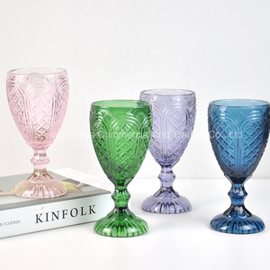 <span class=keywords><strong>Verres</strong></span> à <span class=keywords><strong>vin</strong></span> de mariage fabriqués en Chine, fournitures, gravés et en relief, gobelets colorés, verrerie à pied - Product Image 5