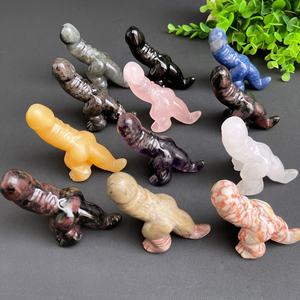 Уникальный полудрагоценный камень ручной работы из смешанного натурального кварцевого кристалла динозавров в форме пениса - Product Image 6