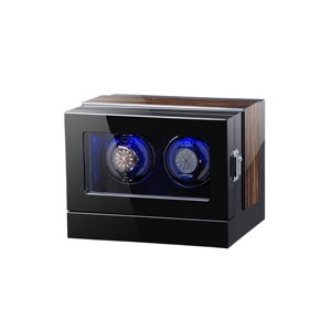 Enrollador <span class=keywords><strong>de</strong></span> reloj automático <span class=keywords><strong>de</strong></span> dos <span class=keywords><strong>relojes</strong></span> <span class=keywords><strong>de</strong></span> lujo, luz LED, pantalla táctil, <span class=keywords><strong>caja</strong></span> <span class=keywords><strong>de</strong></span> madera <span class=keywords><strong>de</strong></span> cuero PU <span class=keywords><strong>de</strong></span> gamuza, <span class=keywords><strong>caja</strong></span> <span class=keywords><strong>de</strong></span> reloj segura y elegante - Product Image 2
