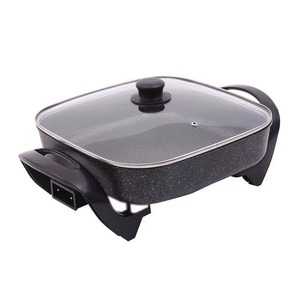 Vente chaude carré 6L cuisinière électrique cuisine saine marmite antiadhésive cuisson antiadhésive avec couvercle en verre pour la cuisson facile - Product Image 1
