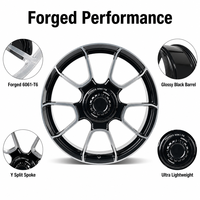 Jantes en alliage forgé DW 6061-T6 bicolores usinées, fabrication OEM ODM, vente en gros, jantes multi-rayons pour SUV, personnalisées 16 18 19 20 22 pouces