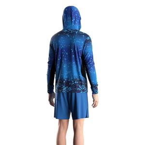 เสื้อฮู้ดแขนยาวป้องกันรังสียูวีสำหรับตกปลา พร้อมหน้ากากปิดจมูกและกระเป๋าซิปสองช่อง - Product Image 5