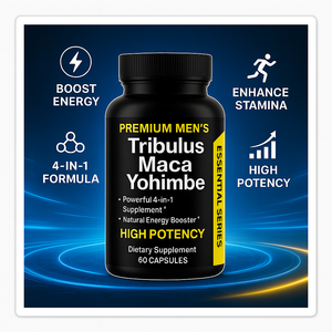 Thuốc bổ sung thảo dược Ashwagandha 60 viên, tăng cường sinh lực nam giới, giúp tăng kích thước và chiều dài, dành cho người lớn. - Product Image 1