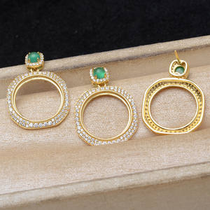 Soporte para Pendientes de Plata S925 con Diseño Retro de Girasol, 5-10 Unidades, A6121, Accesorios para Joyería de Perlas, Pendientes de Moda - Product Image 1