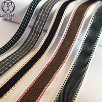 Fabricants Vente en gros 10-20mm motif à pois de sangle jacquard en polyester à rayures tricolores