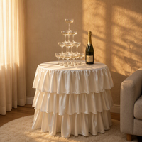Nappes rondes en satin personnalisables Luchuan pour mariages et événements festifs