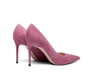 Zapatos de Tacón de Aguja con Punta en Pico, Color Rosa Polvoriento, Elegantes y Personalizados por el Fabricante, para Oficina y Bodas - Product Image 3