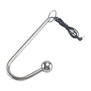Plug Anale Elettrico in Metallo a Tre Dimensioni con Gancio, Massaggiatore Corporeo, Giocattolo Sessuale BDSM Fetish per Uomo e Donna - Product Image 3