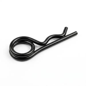 Clip en R industriel en acier au carbone 65Mn, formage de fil sur mesure, revêtement électrophoretique noir - Product Image 1