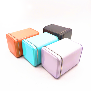 Bán buôn vuông <span class=keywords><strong>Cube</strong></span> tùy chỉnh trà tinplate bao bì container kim loại Trà hộp thiếc cho trà lỏng - Product Image 1