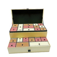 Boîte de chocolat de cadeau de calendrier de l'Avent de luxe personnalisée boîte à bijoux en papier emballage cosmétique boîte de papier cadeau à double tiroir 2 couches