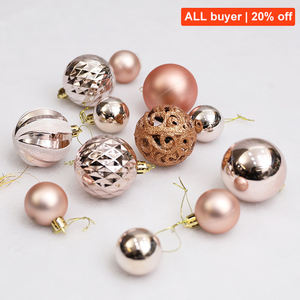 Ensemble d'ornements de Noël boîte-cadeau boule peinte décoration de vacances décor de fête boules de Noël - Product Image 3