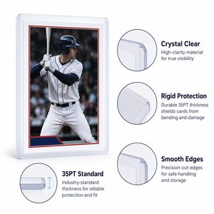 Lot de 25 protège-cartes rigides transparents 35PT 3x4 pour cartes de sport et cartes TCG - Product Image 6