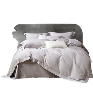 Cotton Jacquard Four-Piece <b>Bedding</b> <b>Set</b> 100S Soft Breathable Solid Color For All Seasons - Product Image 3