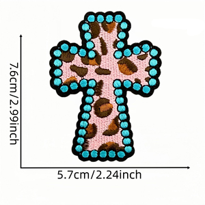 Western Cowboy Cowgirl <strong>Cross</strong> <strong>Patch</strong> Wholesale Iron Cheap Embroidered <strong>Patches</strong> for Clothing Hats Bags - Product Image 4