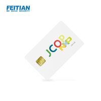 Carte à puce CR80 JCOP Java, interface double contact et sans contact, prise en charge RSA2048 SHA512 ECC J3H145, carte intelligente Java
