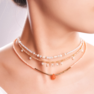 Hotsale Exquisite Daily Wear <strong>Pearl</strong> Beads <strong>Necklace</strong> Vintage Zircon Fashion Elegant Natural Stone <strong>Pendant</strong> <strong>Necklace</strong> - Product Image 4