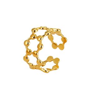 Anillo de Acero Inoxidable con Diseño Personalizado, Hipoalergénico, Resistente al Deslustre y al Agua, Chapado en Oro de 14k y 18k, Anillo de Compromiso para Mujer - Product Image 6