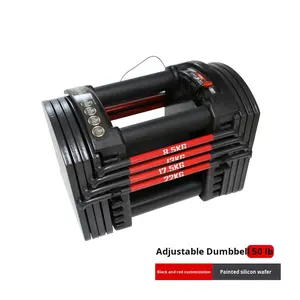 90 Pfund 22kg Gusseisen Verstellbare Hantelblöcke Schubladendesign Unisex Fitness für Zuhause - Product Image 4